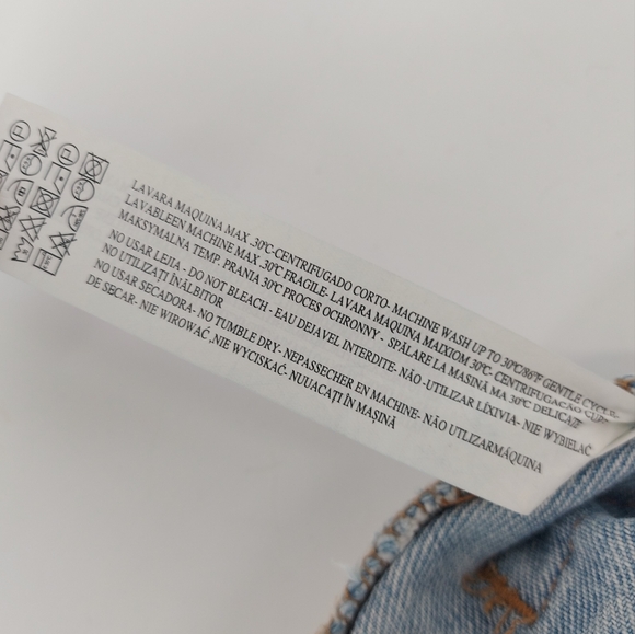 Merci Denim High-Waist Loose Fit Taper Leg Jeans Size 28 - Picture 6 of 10